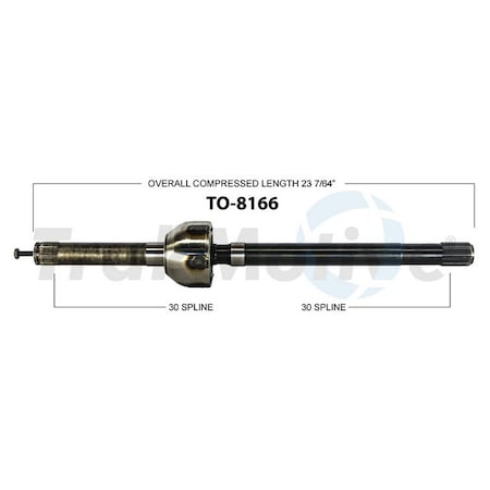 Surtrack Axle Cv Axle Shaft, To-8166 TO-8166